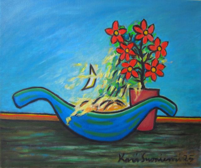 Fruits and flower composition II 46 x 55 oil on canvas.JPG