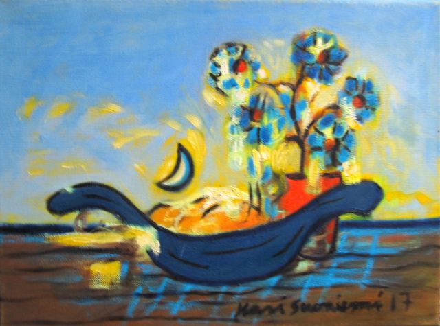 Fruits and flowers 30 x 40. Oil on canvas.JPG