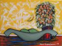 Fruits and pink flowers II 40 x 55.JPG